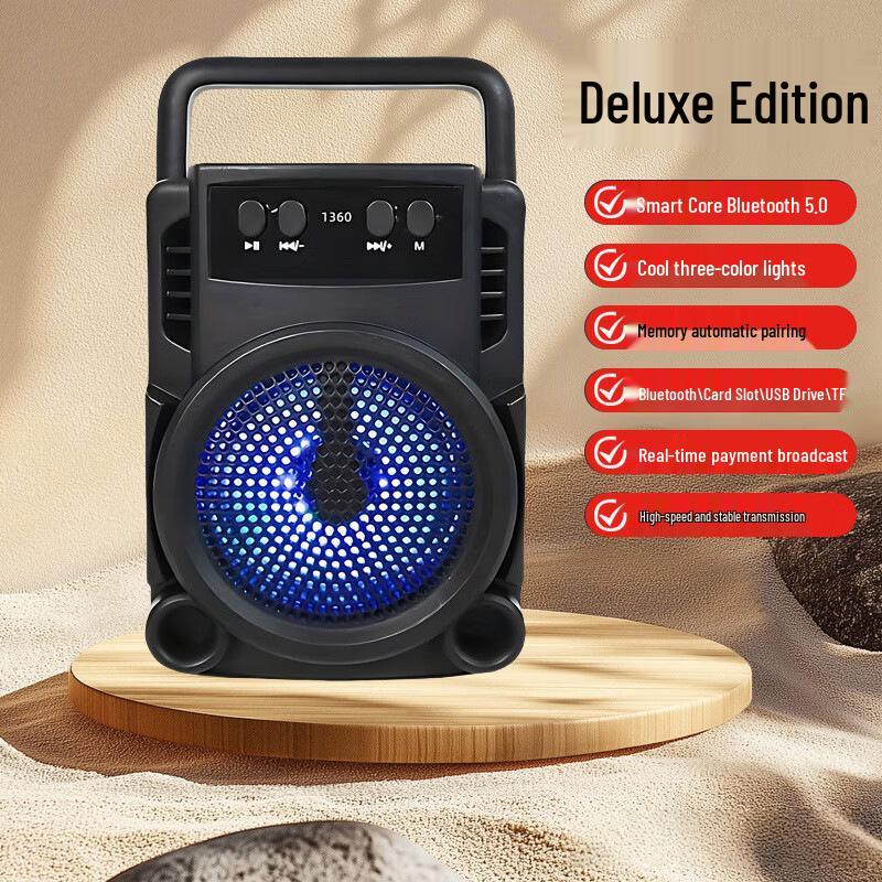 Portable High-Quality Bluetooth Speaker with Smart Voice Control and Multifunctional Mini Subwoofer
Portable High-Quality Bluetooth Speaker with Smart Voice Control and Multifunctional Mini Subwoofer