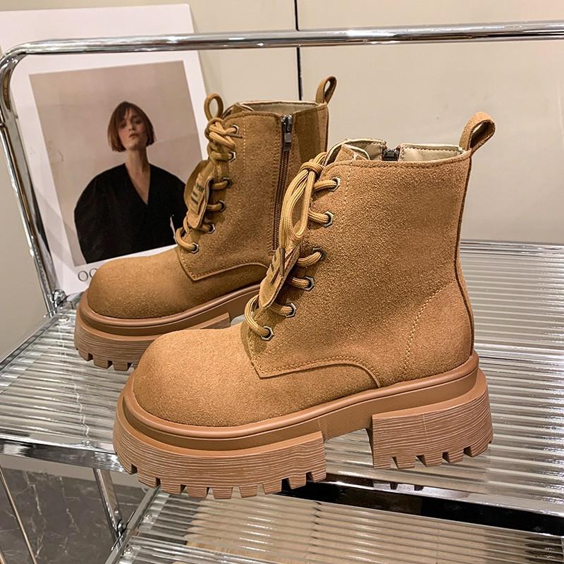 Autumn Women s Short Boots, Nubuck Leather Desert Boots, Thick-soled British Style Work Boots 40
Autumn Women s Short Boots, Nubuck Leather Desert Boots, Thick-soled British Style Work Boots 40