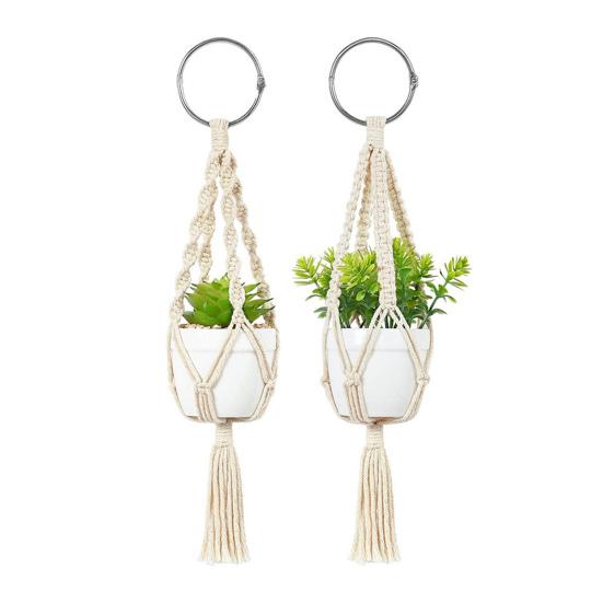2Pcs Beautiful Fine Texture Plant Hanger Good Woven Handmade Cotton Flowerpot Hanger for Home 2pcs
2Pcs Beautiful Fine Texture Plant Hanger Good Woven Handmade Cotton Flowerpot Hanger for Home 2pcs