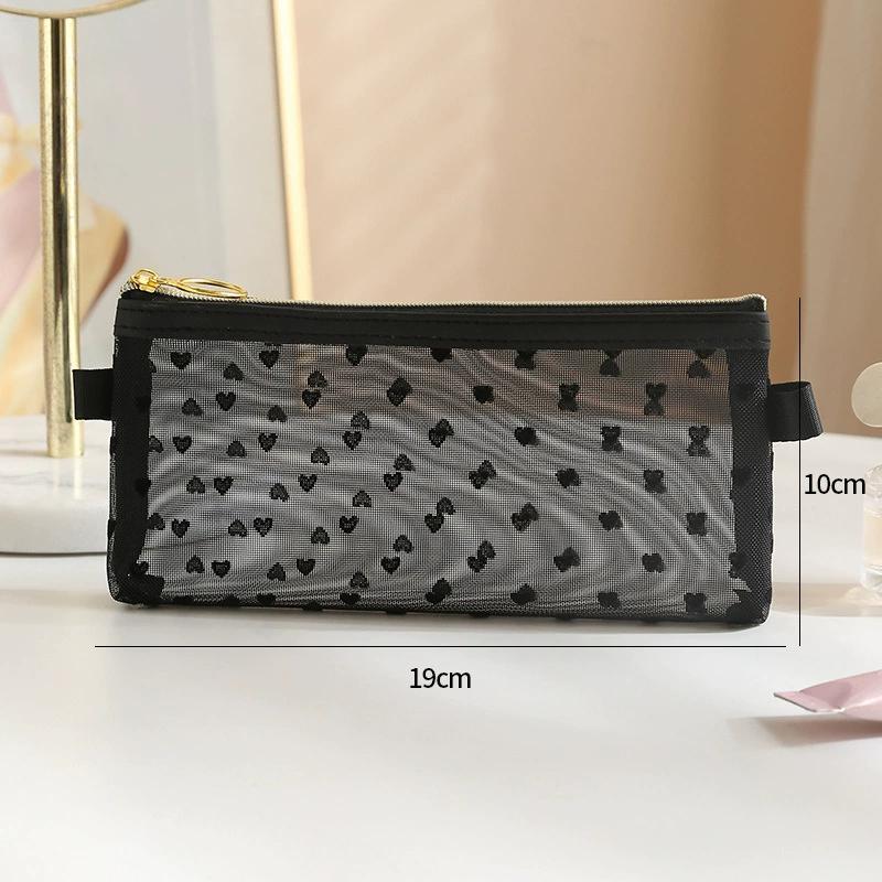 Love Heart Mesh Fashion Cosmetic Bag for Girl Washing Toiletries Organizer Makeup Bag Transparent Women Lipstick Storage Pouch чорний
Love Heart Mesh Fashion Cosmetic Bag for Girl Washing Toiletries Organizer Makeup Bag Transparent Women Lipstick Storage Pouch чорний