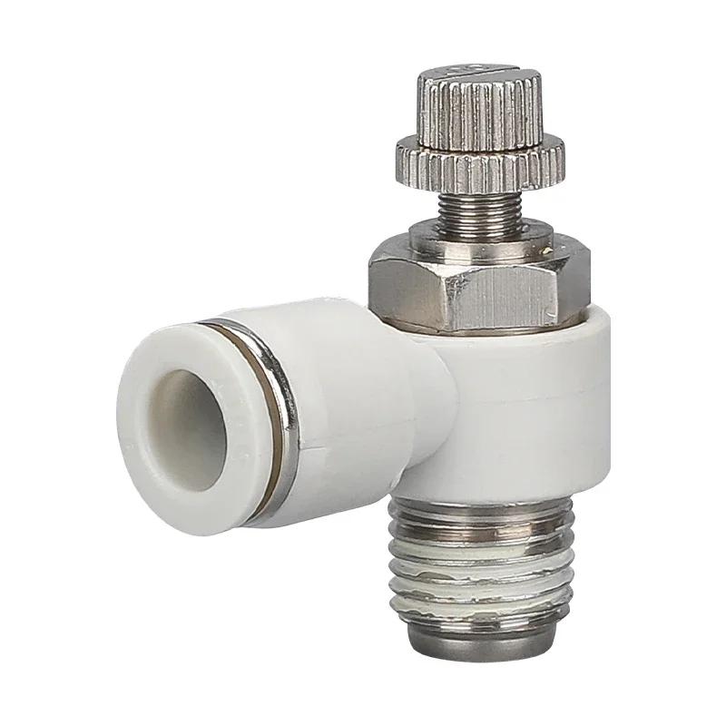 SL 4 6 8 10 12 14 16 mm Tube M5 1/8 1/4 3/8 1/2 BSPT Male Pneumatic Air Fitting Throttle Speed Regulate Valve Quick Push In 4mm&1/8
SL 4 6 8 10 12 14 16 mm Tube M5 1/8 1/4 3/8 1/2 BSPT Male Pneumatic Air Fitting Throttle Speed Regulate Valve Quick Push In 4mm&1/8