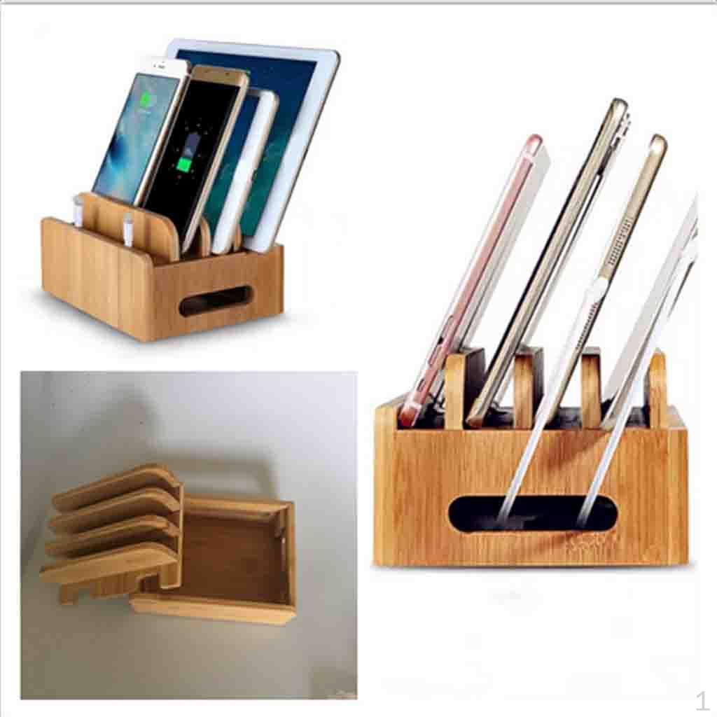 Natural 4 Slots Bamboo Multi- Device Desktop Organizer Cord Stand Mounts Dock Holder
Natural 4 Slots Bamboo Multi- Device Desktop Organizer Cord Stand Mounts Dock Holder