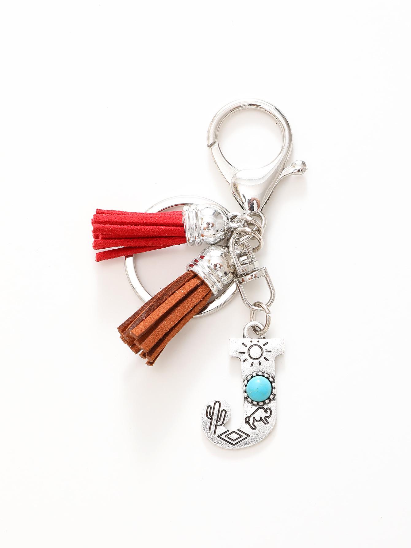 Red Velvet Tassel Keychain Pendant with Alloy Letters
Red Velvet Tassel Keychain Pendant with Alloy Letters