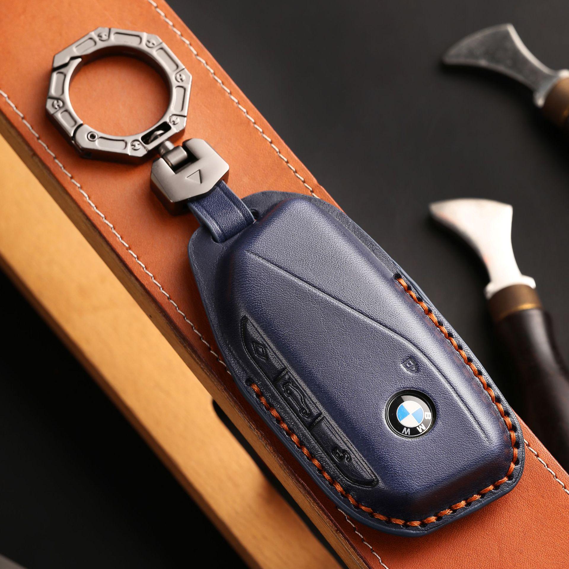 735Li Leather Key Cover for BMW 3, 5, and 7 Series - Cowhide Protective Shell for SmartKey. червоний
735Li Leather Key Cover for BMW 3, 5, and 7 Series - Cowhide Protective Shell for SmartKey. червоний