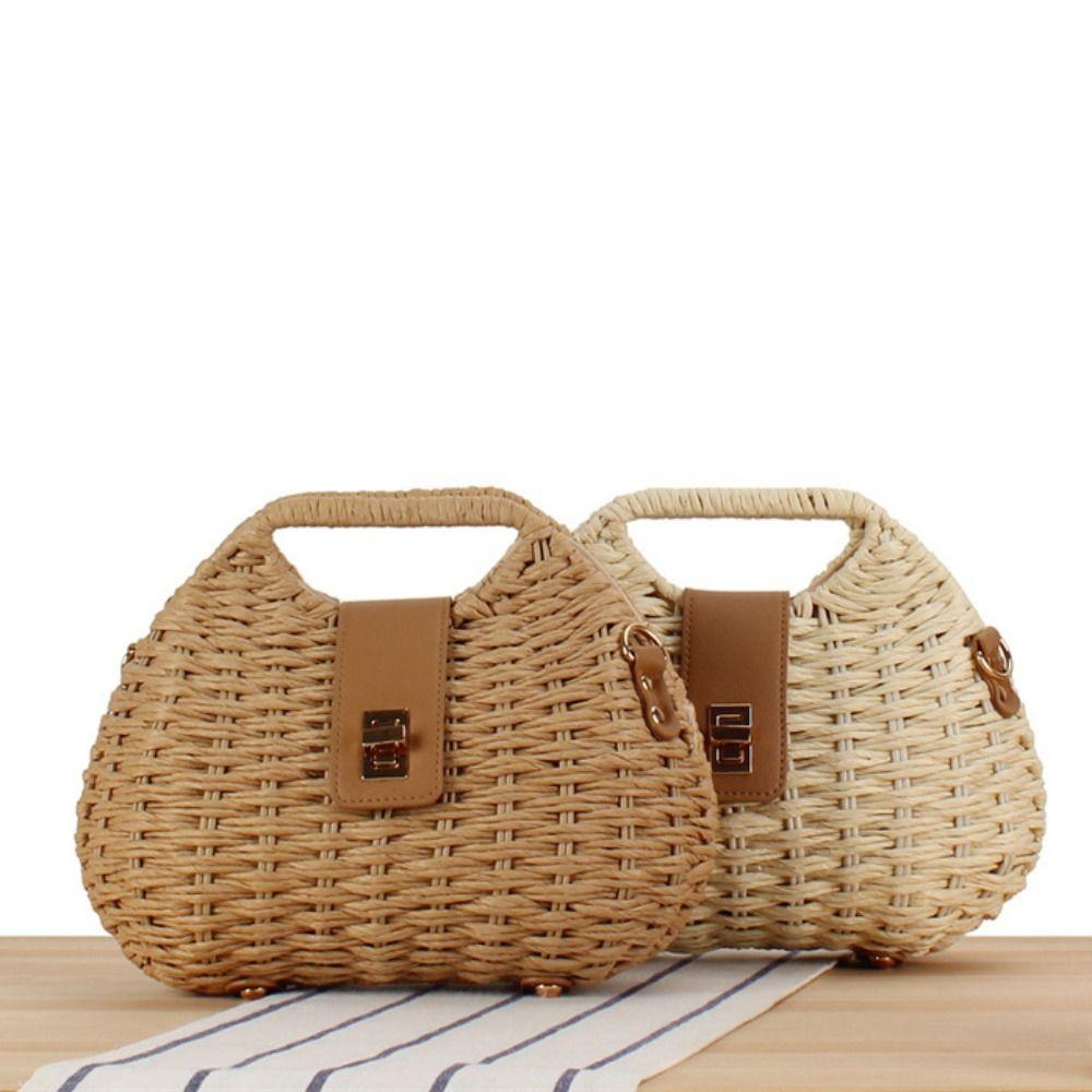 Соломенная пляжная сумка Плетеные сумки из ротанга Новая женская сумка через плечо
Соломенная пляжная сумка Плетеные сумки из ротанга Новая женская сумка через плечо