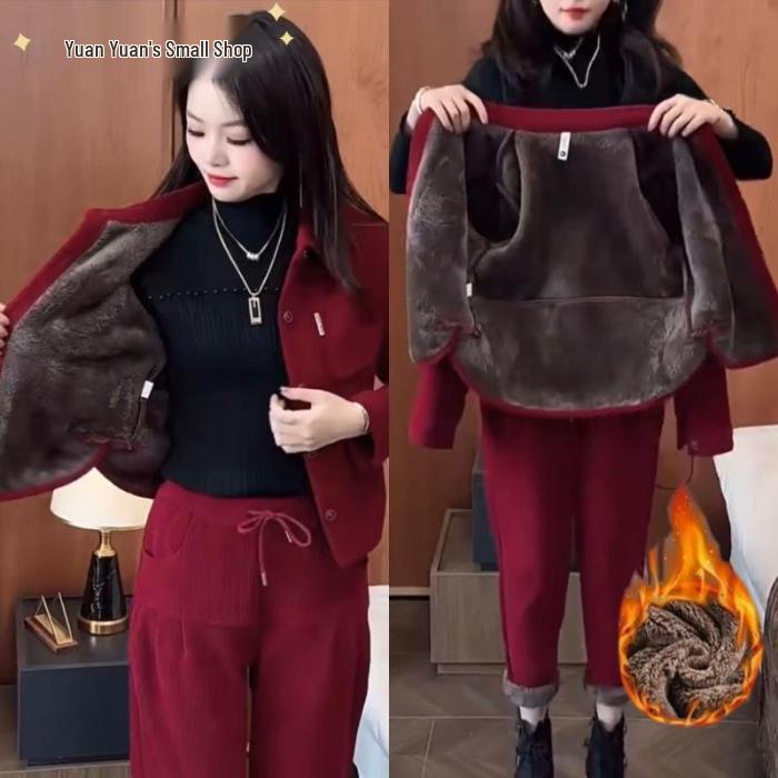 Petite Women s Stylish Autumn/Winter Two-Piece Plus Size Outfit XL червоний
Petite Women s Stylish Autumn/Winter Two-Piece Plus Size Outfit XL червоний