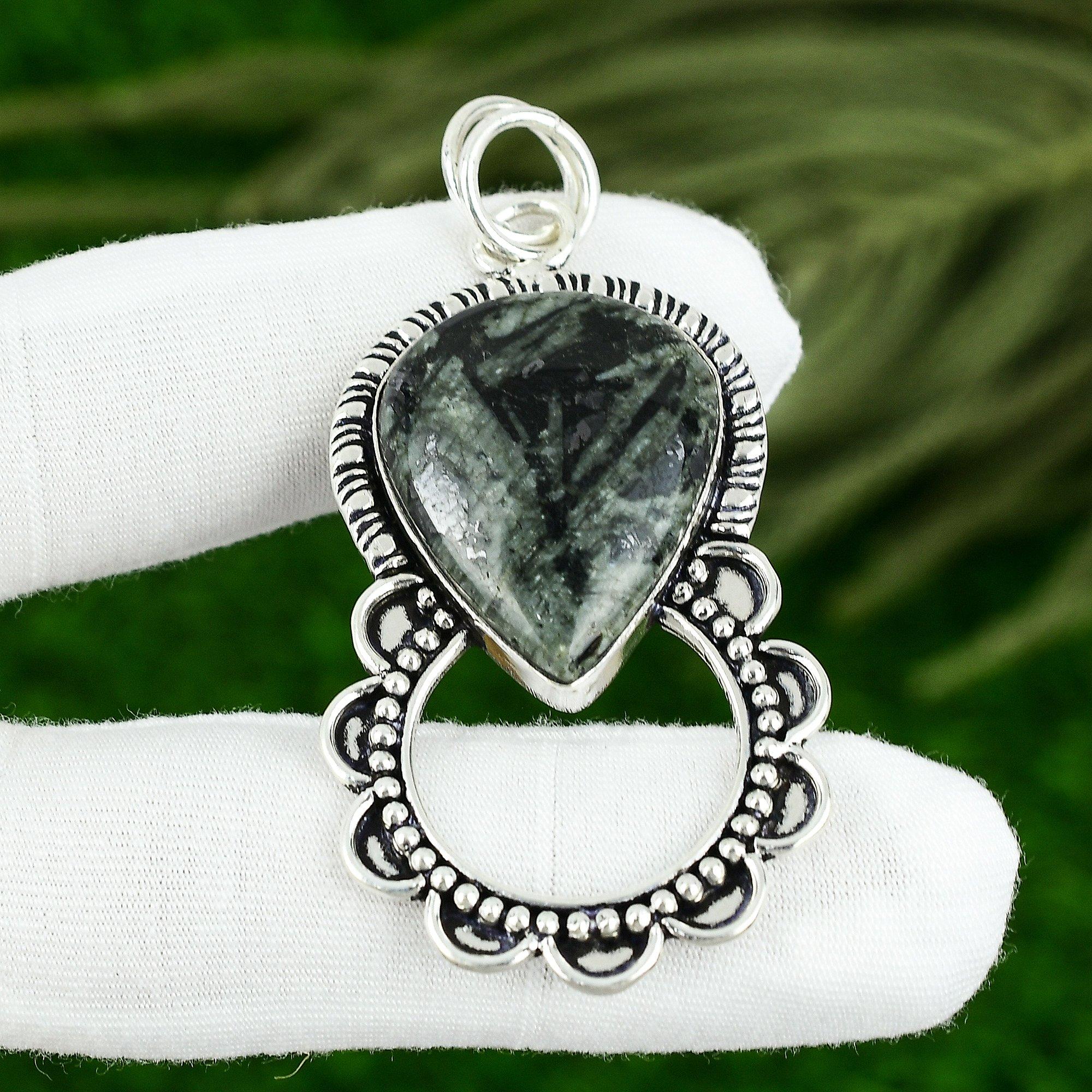 Easter Sale Sterling Silver Pear Star Galaxy Stone Bezel Ethnic Handmade Pendant
Easter Sale Sterling Silver Pear Star Galaxy Stone Bezel Ethnic Handmade Pendant