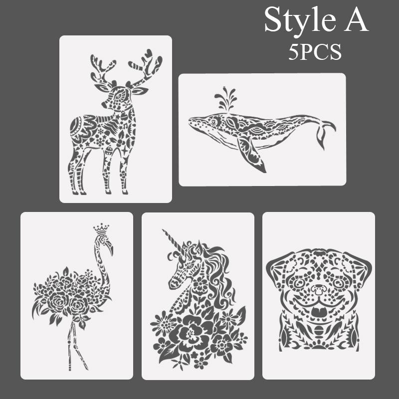 YUELU Painting Stencils Creative Animal Theme Lace Ruler Personalised Scratch Painting Stencils 5pcs
YUELU Painting Stencils Creative Animal Theme Lace Ruler Personalised Scratch Painting Stencils 5pcs