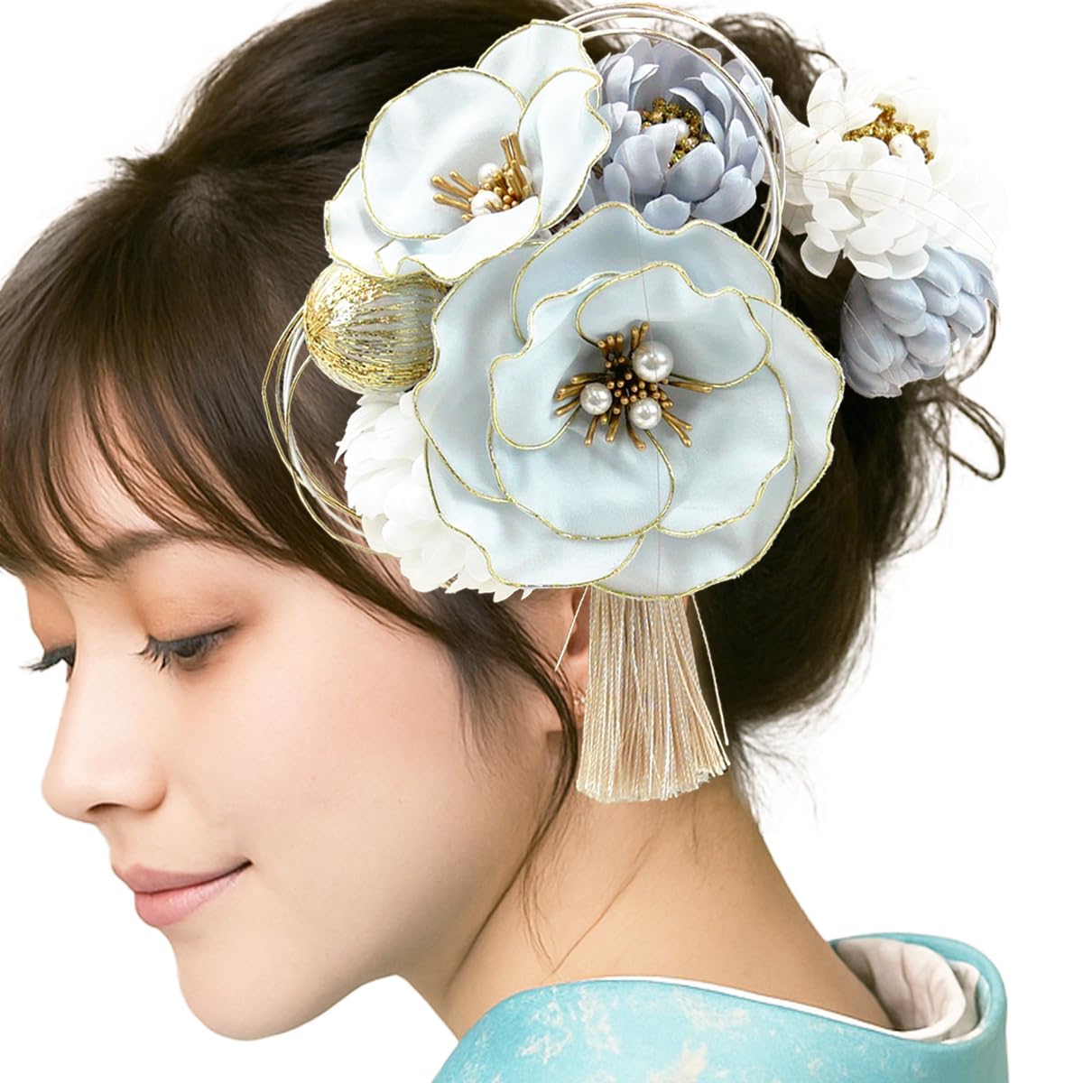 hair accessory set in three perfect for and Available in muted light and Flower hair Two-piece colors, coming-of-age ceremonies, weddings,
hair accessory set in three perfect for and Available in muted light and Flower hair Two-piece colors, coming-of-age ceremonies, weddings,
