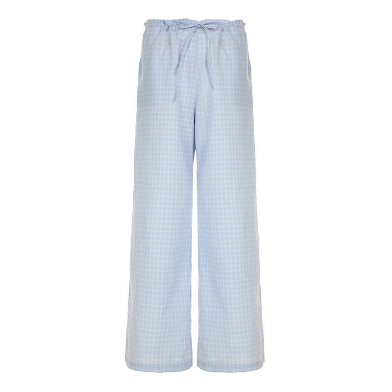 Energetic Girl-like Plaid Bubble Pleated Casual Wide-leg Pants Summer New Tie-fitting Loose Version Versatile Comfortable Trousers S синій
Energetic Girl-like Plaid Bubble Pleated Casual Wide-leg Pants Summer New Tie-fitting Loose Version Versatile Comfortable Trousers S синій