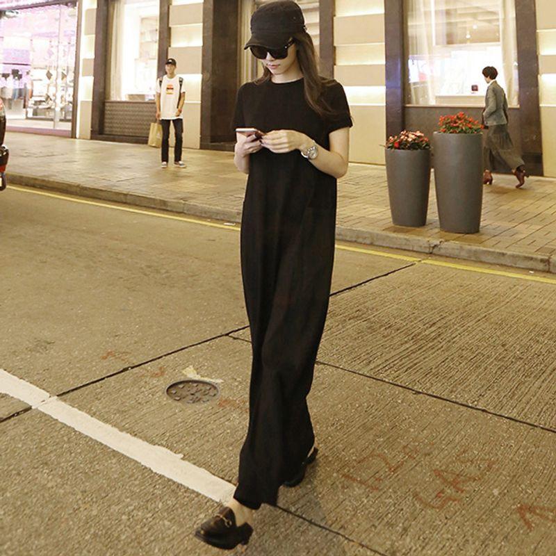 Модное свободное платье большого размера, визуально стройнящее, с коротким рукавом Black M (recommended 45.00 kg-57.50 kg
Модное свободное платье большого размера, визуально стройнящее, с коротким рукавом Black M (recommended 45.00 kg-57.50 kg