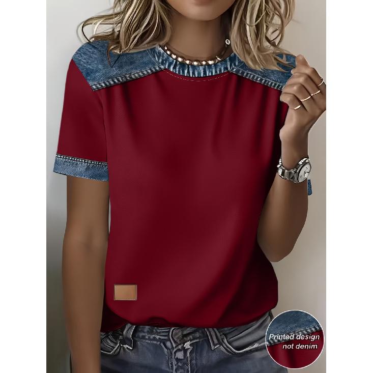 2026 Summer New Women s Casual Top Fashionable Elegant Short-Sleeve T-Shirt 5XL темно-червоний колір
2026 Summer New Women s Casual Top Fashionable Elegant Short-Sleeve T-Shirt 5XL темно-червоний колір