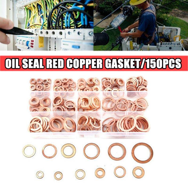 PDTO 150X M5-M22 Ассортимент Медных шайб для слива масла Набор прокладок с плоским уплотнительным кольцом
PDTO 150X M5-M22 Ассортимент Медных шайб для слива масла Набор прокладок с плоским уплотнительным кольцом