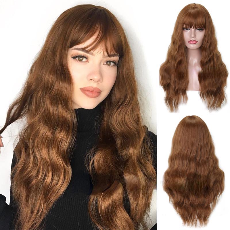 MERISIHAIR Женский модный длинный волнистый парик с тупой челкой Парик из синтетического волокна для женщин
MERISIHAIR Женский модный длинный волнистый парик с тупой челкой Парик из синтетического волокна для женщин