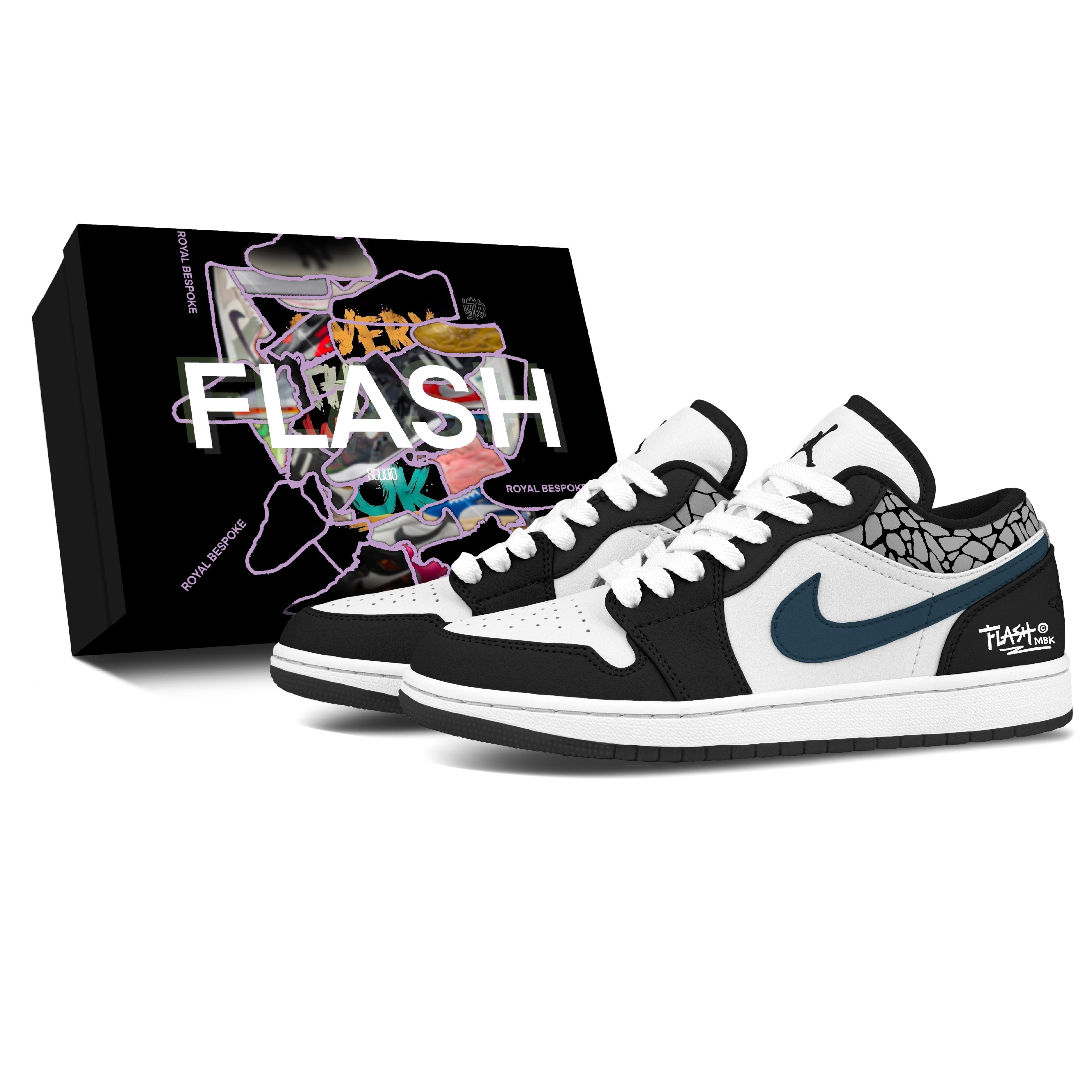 Jordan Air Jordan 1 Crackle Rock Language Leather Low top Vintage Basketball Shoes Unisex Black Blue DC0774-101(Team1086--SBOX) 39
Jordan Air Jordan 1 Crackle Rock Language Leather Low top Vintage Basketball Shoes Unisex Black Blue DC0774-101(Team1086--SBOX) 39