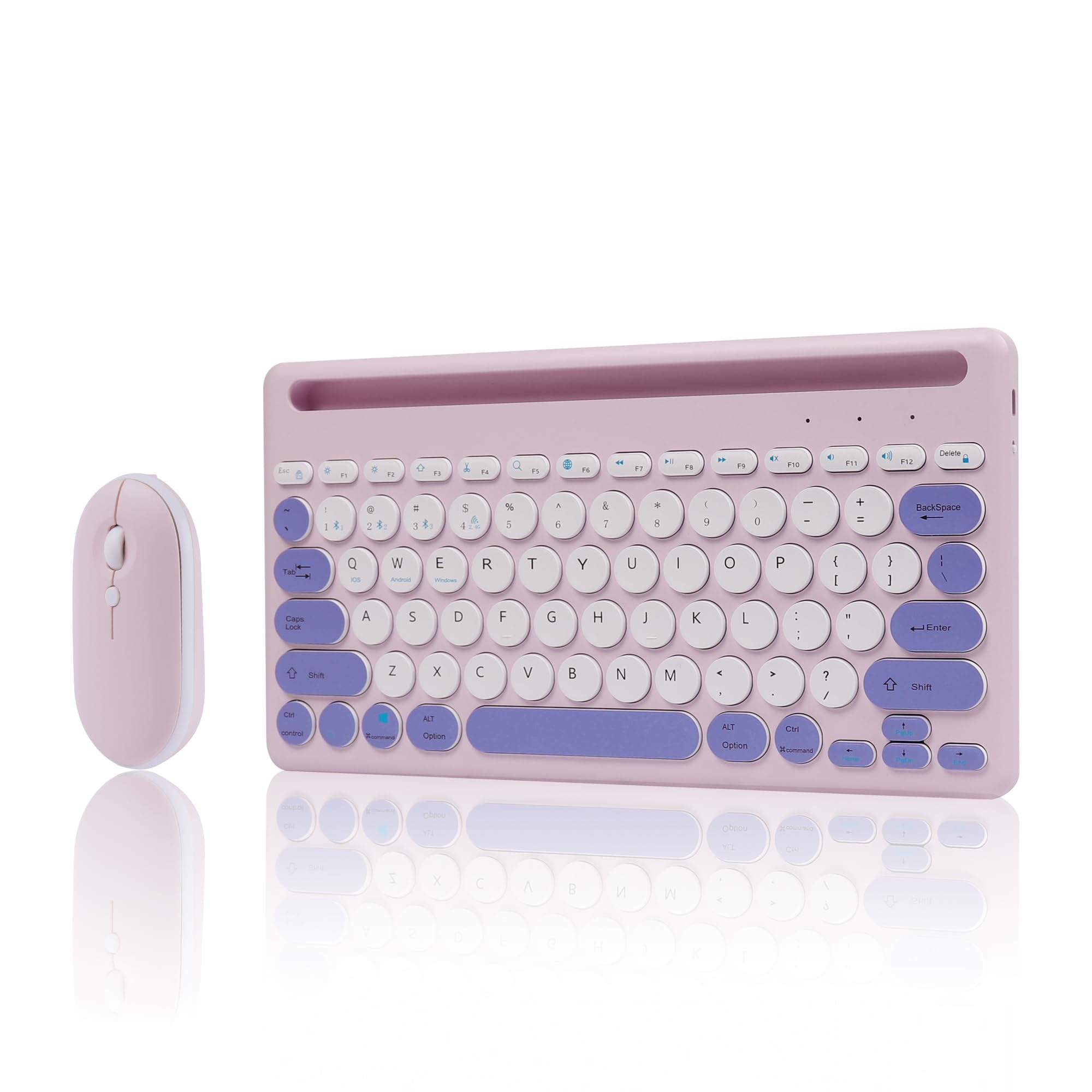 Wireless keyboard and mouse set, compatible with both Bluetooth and USB connections, multi-pairing, connects up to four devices, compact, tenkeyless,
Wireless keyboard and mouse set, compatible with both Bluetooth and USB connections, multi-pairing, connects up to four devices, compact, tenkeyless,