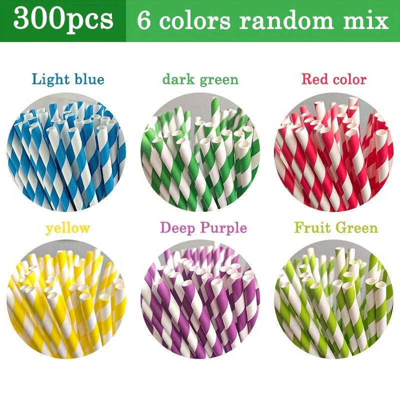 300 шт. цветных полосатых соломинок, случайным образом перемешанных в 6 цветах (0.23*7.75 дюймов), Одноразовые бумажные соломинки, Бумажные соломинки для сока 300-Pack
300 шт. цветных полосатых соломинок, случайным образом перемешанных в 6 цветах (0.23*7.75 дюймов), Одноразовые бумажные соломинки, Бумажные соломинки для сока 300-Pack