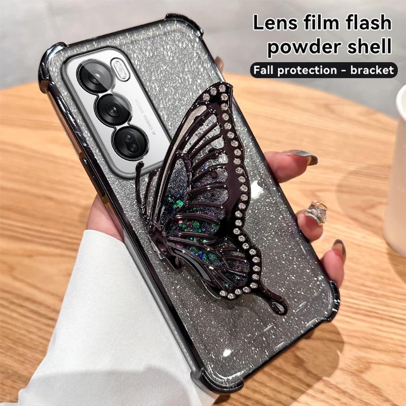 Glitter Shockproof Plating Quicksand Butterfly Phone Holder Case for OPPO Reno 14 14F 13 13F 12 12F 11 11F 10 Pro Silicone Cover Oppo Reno13 F
Glitter Shockproof Plating Quicksand Butterfly Phone Holder Case for OPPO Reno 14 14F 13 13F 12 12F 11 11F 10 Pro Silicone Cover Oppo Reno13 F