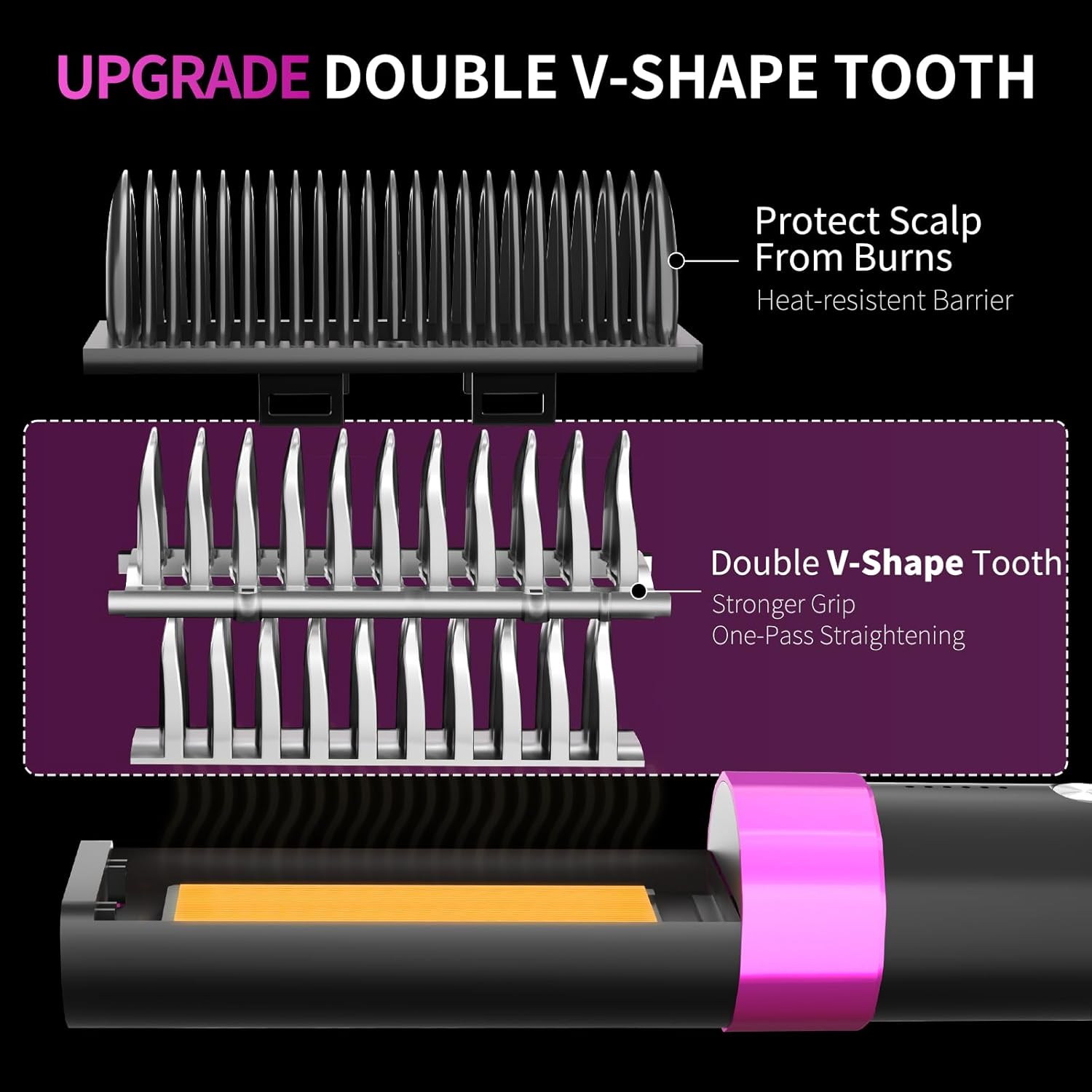 Плазменная щетка-выпрямитель для волос, Керамическая выпрямляющая щетка для женщин, Расческа-выпрямитель для волос с двойным напряжением, Защита от ожогов, 20 с Быстрый чёрный
Плазменная щетка-выпрямитель для волос, Керамическая выпрямляющая щетка для женщин, Расческа-выпрямитель для волос с двойным напряжением, Защита от ожогов, 20 с Быстрый чёрный