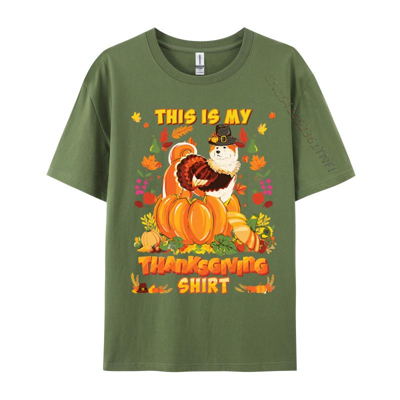 Mens Tshirts This Is My Thanksgiving Akita Dog Bless T Shirt Cool Tees For Men Loose Tops Tees Cotton 4XL
Mens Tshirts This Is My Thanksgiving Akita Dog Bless T Shirt Cool Tees For Men Loose Tops Tees Cotton 4XL