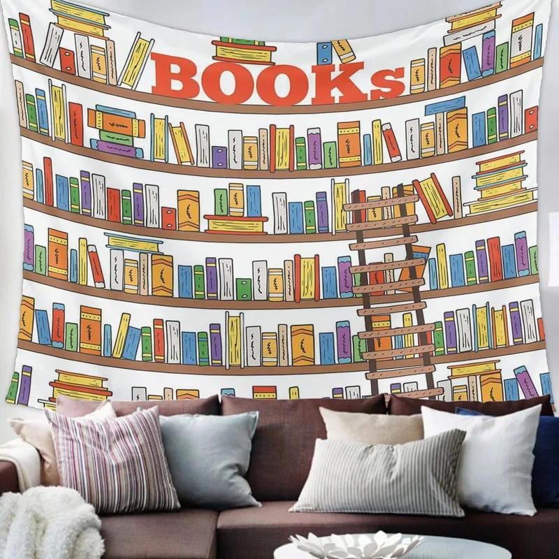 Книжкова полиця Бібліотека Оформлення книги Гобелен Оздоблення стін дому Офіс Гобелен для вітальні 150x130cm
Книжкова полиця Бібліотека Оформлення книги Гобелен Оздоблення стін дому Офіс Гобелен для вітальні 150x130cm