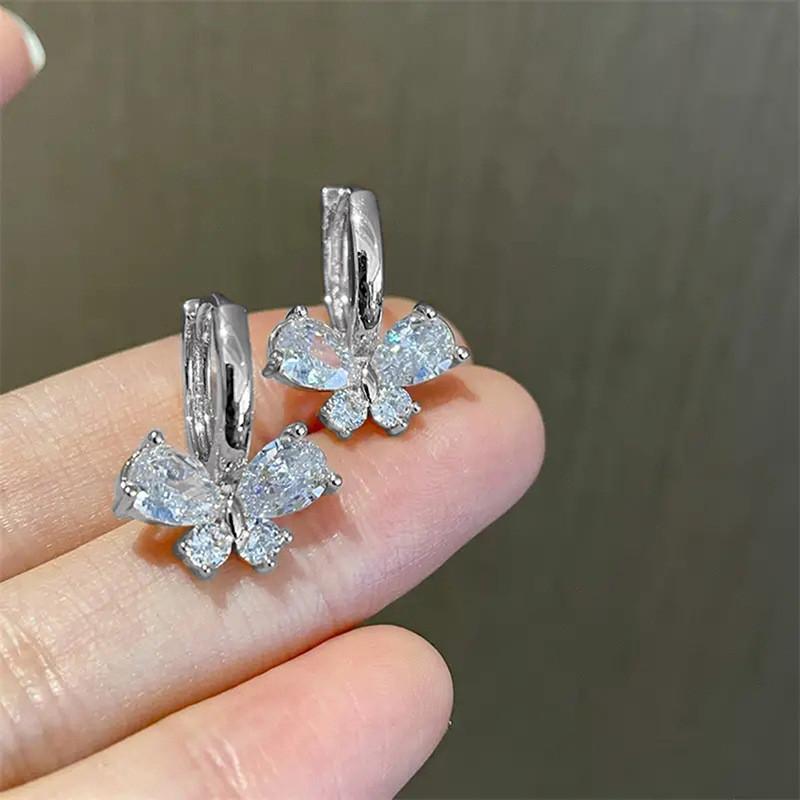 925 Sterling Silver Cubic Zirconia Butterfly Earrings for Women Wedding Party Sweet Female Earrings Gift Trendy Jewelry
925 Sterling Silver Cubic Zirconia Butterfly Earrings for Women Wedding Party Sweet Female Earrings Gift Trendy Jewelry