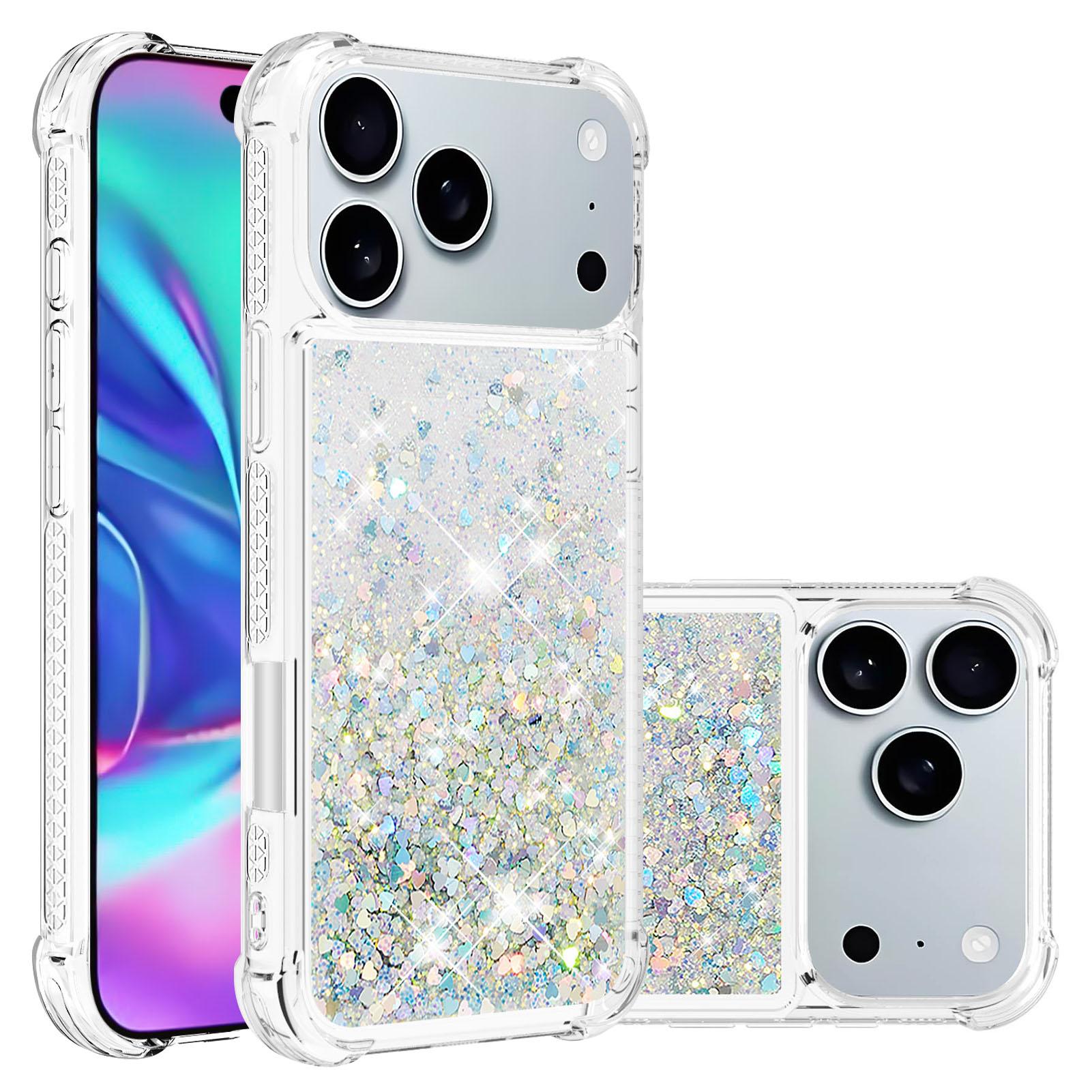 For iPhone 17 Pro TPU Case Glitter Quicksand Shockproof Phone Back Cover Silver/Hearts
For iPhone 17 Pro TPU Case Glitter Quicksand Shockproof Phone Back Cover Silver/Hearts