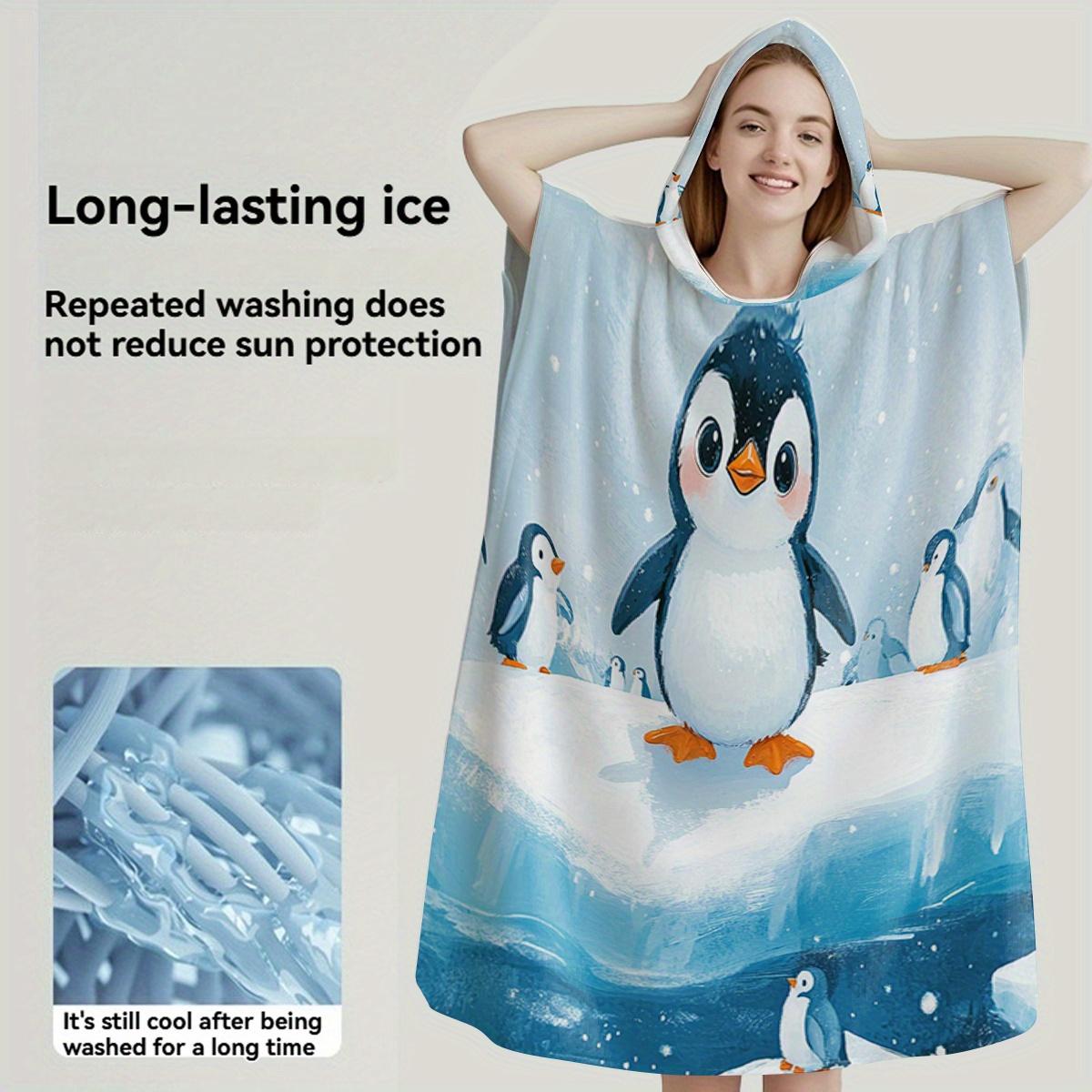 Cooling Fabric Penguin Flat Print Hooded Poncho Towel Sun Protection Beach Cape for Women Kids Summer Swimming Bath Robe 60X60CM
Cooling Fabric Penguin Flat Print Hooded Poncho Towel Sun Protection Beach Cape for Women Kids Summer Swimming Bath Robe 60X60CM