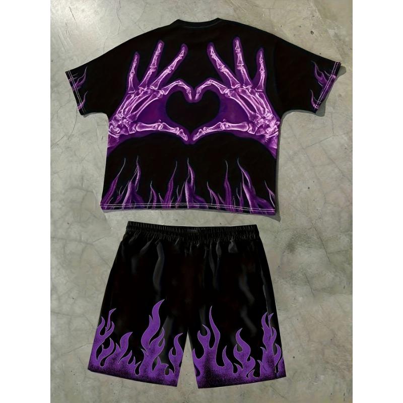 Hot selling men s new skull letter print comfortable and breathable round neck T-shirt shorts set outdoor fashion clothing 6XL
Hot selling men s new skull letter print comfortable and breathable round neck T-shirt shorts set outdoor fashion clothing 6XL