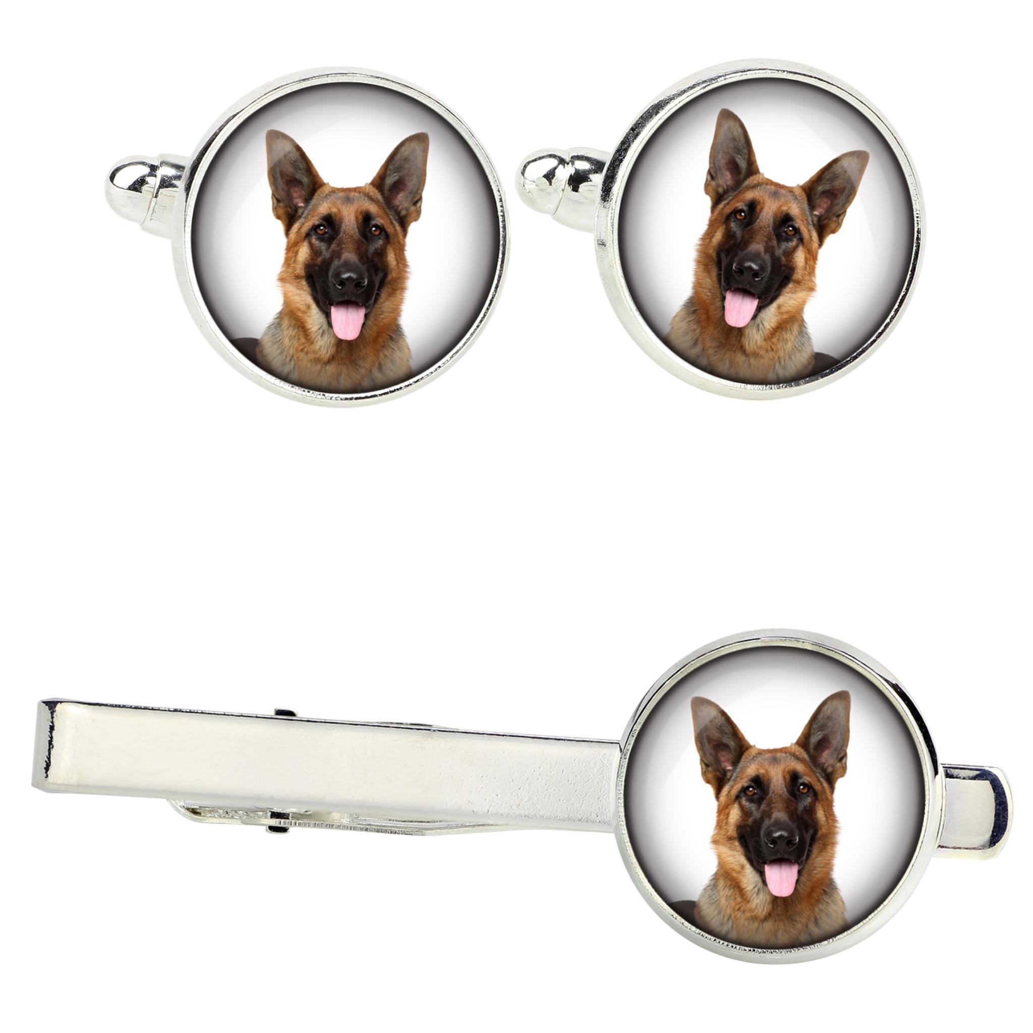 German Shepherd Dog, Alsatian Wolf Dog - cufflinks and tie with your photo, a suit decoration, men s jewelry from the Art-Dog brand. срібний
German Shepherd Dog, Alsatian Wolf Dog - cufflinks and tie with your photo, a suit decoration, men s jewelry from the Art-Dog brand. срібний