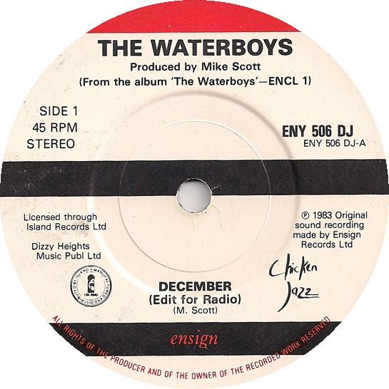 7inch Record WATERBOYS December ENY506DJ Ensign 1983 UK Rock Used
7inch Record WATERBOYS December ENY506DJ Ensign 1983 UK Rock Used