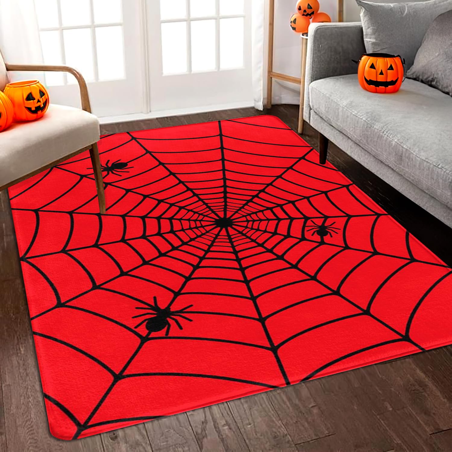 Halloween Room Area Rug 5 x7 Spider Web Rug for Bedroom Living Room Game Room Holiday Decorations 100cm x 120cm
Halloween Room Area Rug 5 x7 Spider Web Rug for Bedroom Living Room Game Room Holiday Decorations 100cm x 120cm