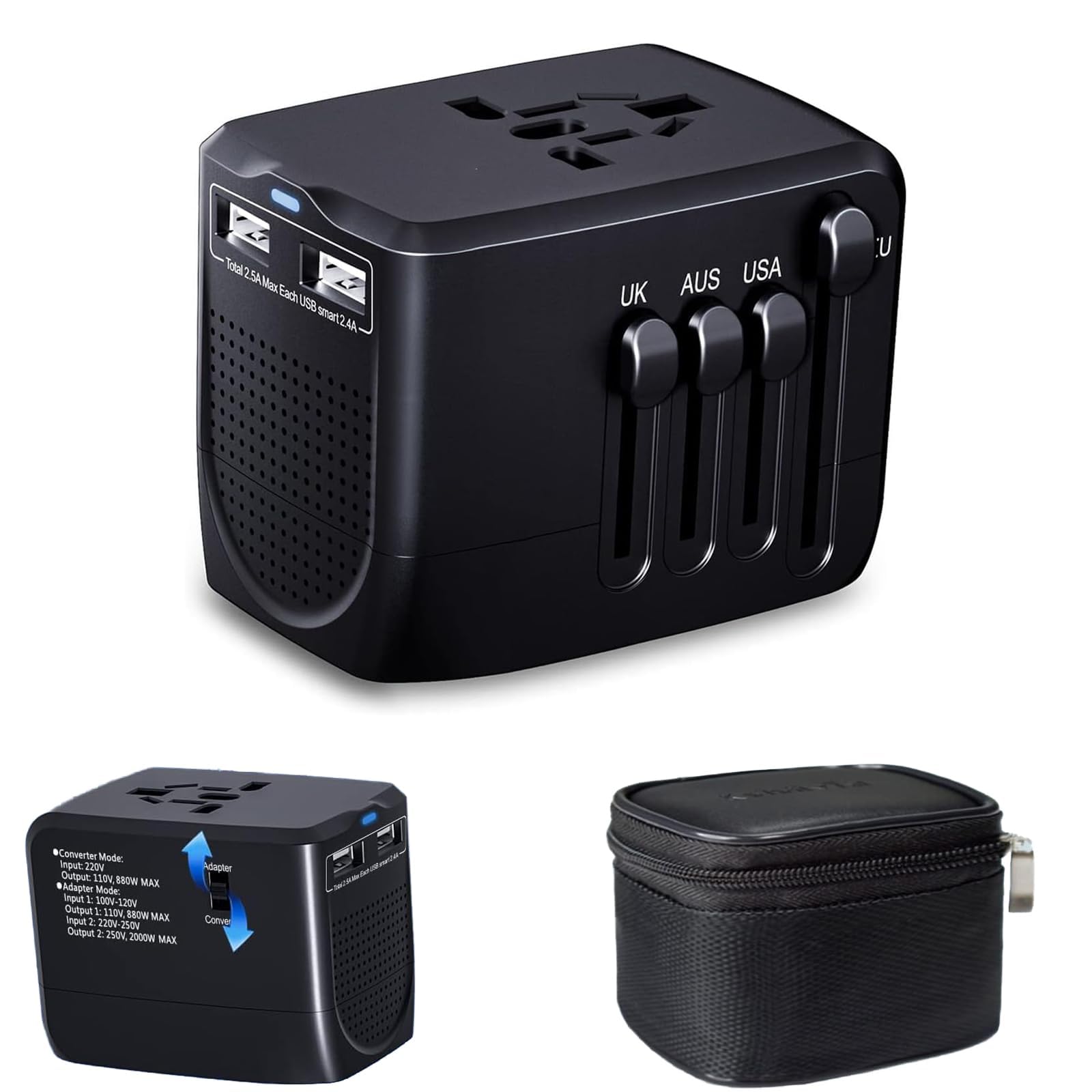 2000W 220V to 100V Transformer for Overseas Overseas Outlet Conversion Sine Wave 2 USB Dryer for Overseas Compatible with 200 Countries including
2000W 220V to 100V Transformer for Overseas Overseas Outlet Conversion Sine Wave 2 USB Dryer for Overseas Compatible with 200 Countries including