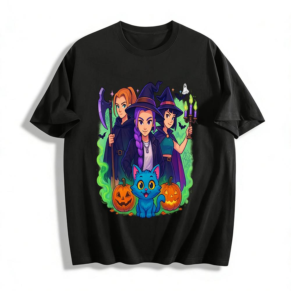 Halloween Themed Fun Character Print Top Wizard Pumpkin Cat Pattern Casual Daily T-Shirt Pure cotton T-shirt 6XL
Halloween Themed Fun Character Print Top Wizard Pumpkin Cat Pattern Casual Daily T-Shirt Pure cotton T-shirt 6XL
