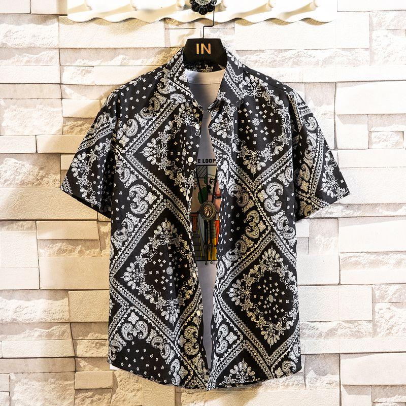 Short Sleeve Slim Fit Oversized Floral Shirt Short Sleeve Silm Printed Shirt 9 M 
Short Sleeve Slim Fit Oversized Floral Shirt Short Sleeve Silm Printed Shirt 9 M