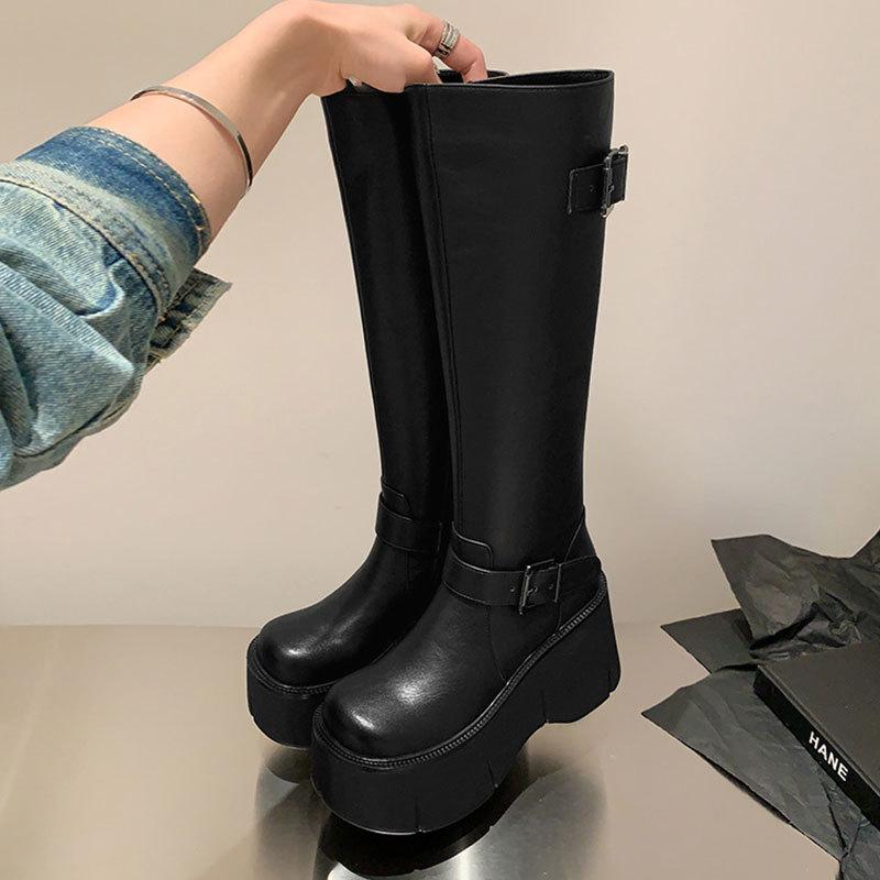 Увеличьте высоту европейских и американских моделей высоких сапог до колена для женских осенних моделей, Spice Girls, Сапоги-скинни, Рыцарские сапоги на небольшой толстой подошве 40 чёрный
Увеличьте высоту европейских и американских моделей высоких сапог до колена для женских осенних моделей, Spice Girls, Сапоги-скинни, Рыцарские сапоги на небольшой толстой подошве 40 чёрный