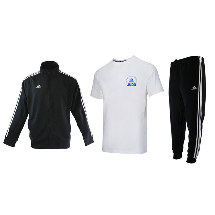 Adidas Полосатая куртка с буквенным логотипом, удобная футболка, брюки с высокой талией и манжетами на шнурке, повседневный спортивный комплект из трех предметов TR30JR-BW+ADICLTS21SJ+TR30P1R S
Adidas Полосатая куртка с буквенным логотипом, удобная футболка, брюки с высокой талией и манжетами на шнурке, повседневный спортивный комплект из трех предметов TR30JR-BW+ADICLTS21SJ+TR30P1R S