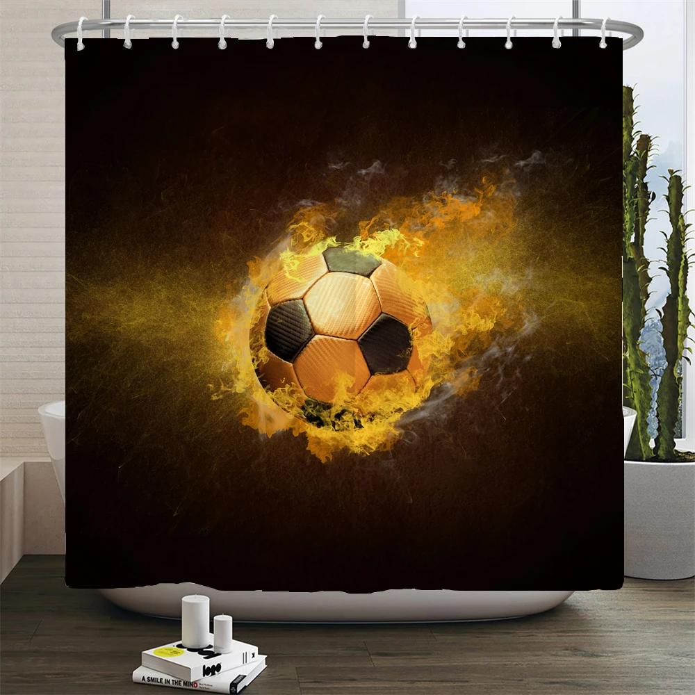 Football Shower Curtain Waterproof Bathroom Curtains Sports Style Print Bath Partition Curtain Decorate Curtains With Hooks W60H190(CM)-1 Pcs
Football Shower Curtain Waterproof Bathroom Curtains Sports Style Print Bath Partition Curtain Decorate Curtains With Hooks W60H190(CM)-1 Pcs