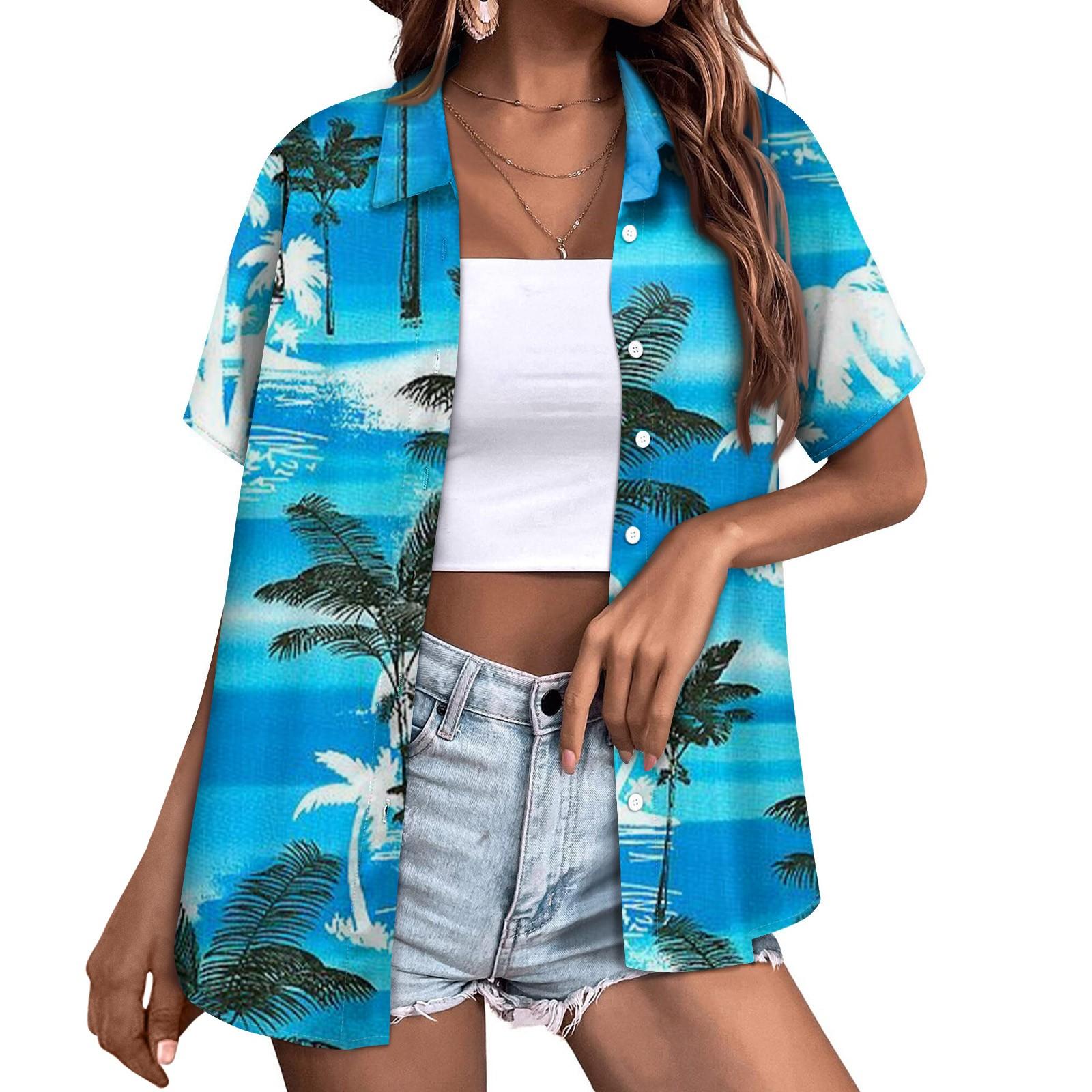 Женская модная повседневная рубашка с короткими рукавами и цветочным принтом, пуговицы с лацканами, верхняя блузка M небесно-голубой
Женская модная повседневная рубашка с короткими рукавами и цветочным принтом, пуговицы с лацканами, верхняя блузка M небесно-голубой