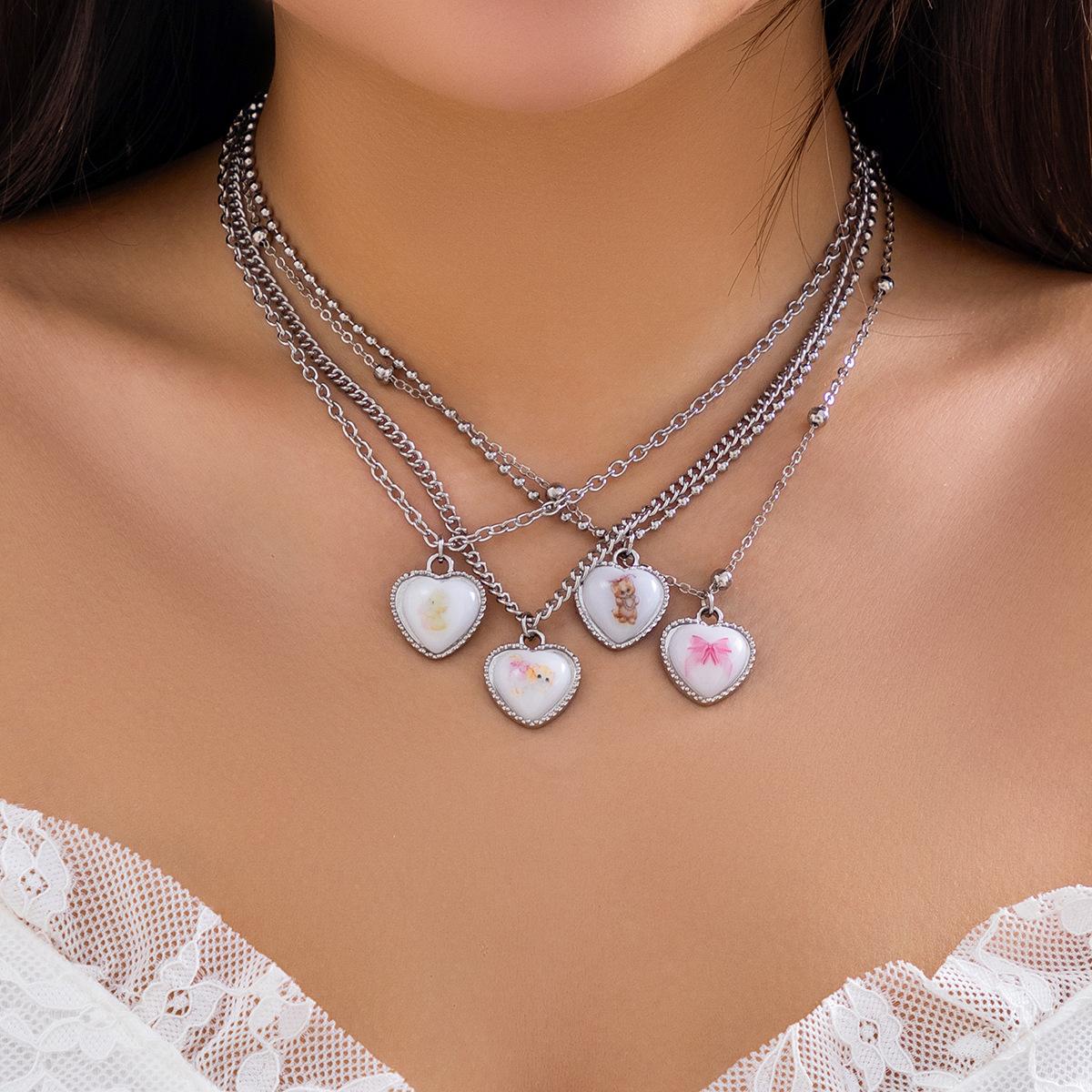 Accessories, versatile stacked animal necklaces, simple small and fresh puppy heart pendant necklace set
Accessories, versatile stacked animal necklaces, simple small and fresh puppy heart pendant necklace set