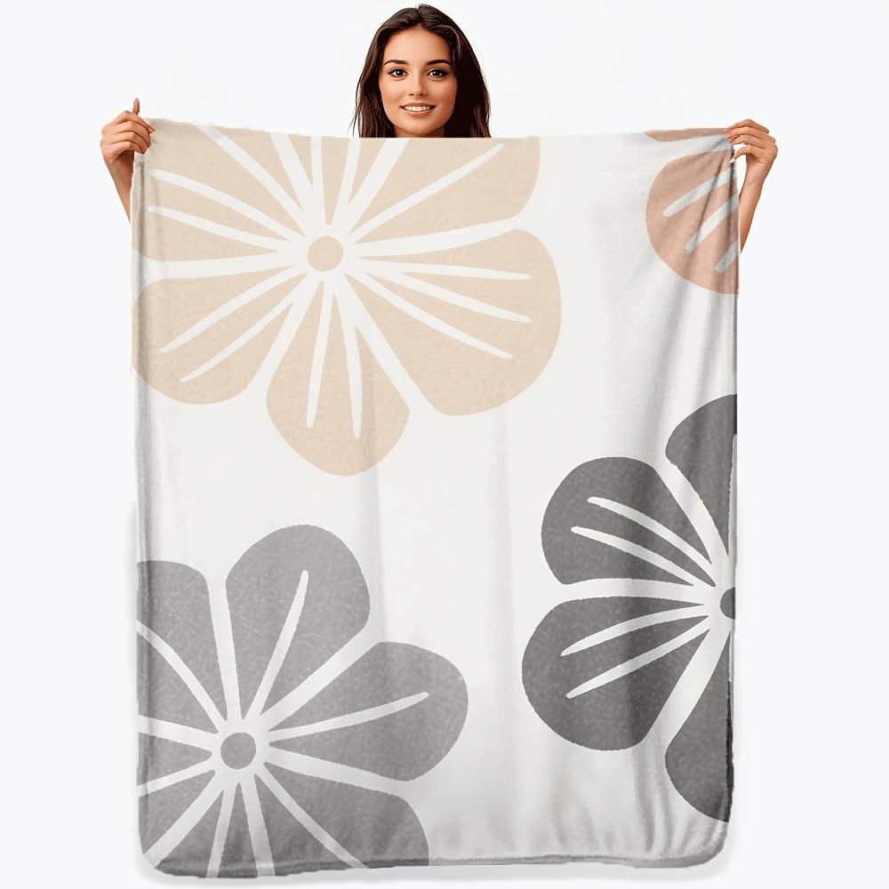 1pc Cozy & Cute Minimalist Floral Print Flannel Throw Blanket - Soft Lightweight All-Season, Beige & Gray Retro Design for Bed 75x90cm28x35in
1pc Cozy & Cute Minimalist Floral Print Flannel Throw Blanket - Soft Lightweight All-Season, Beige & Gray Retro Design for Bed 75x90cm28x35in