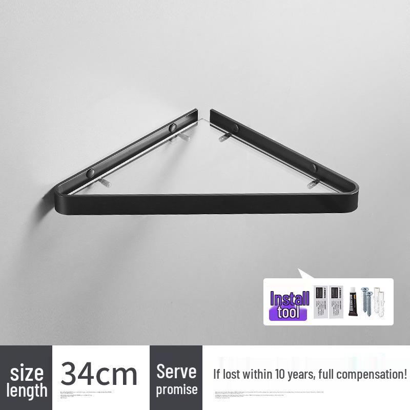 Черная алюминиевая полка для ванной без сверления с зеркальным стеклом
Черная алюминиевая полка для ванной без сверления с зеркальным стеклом