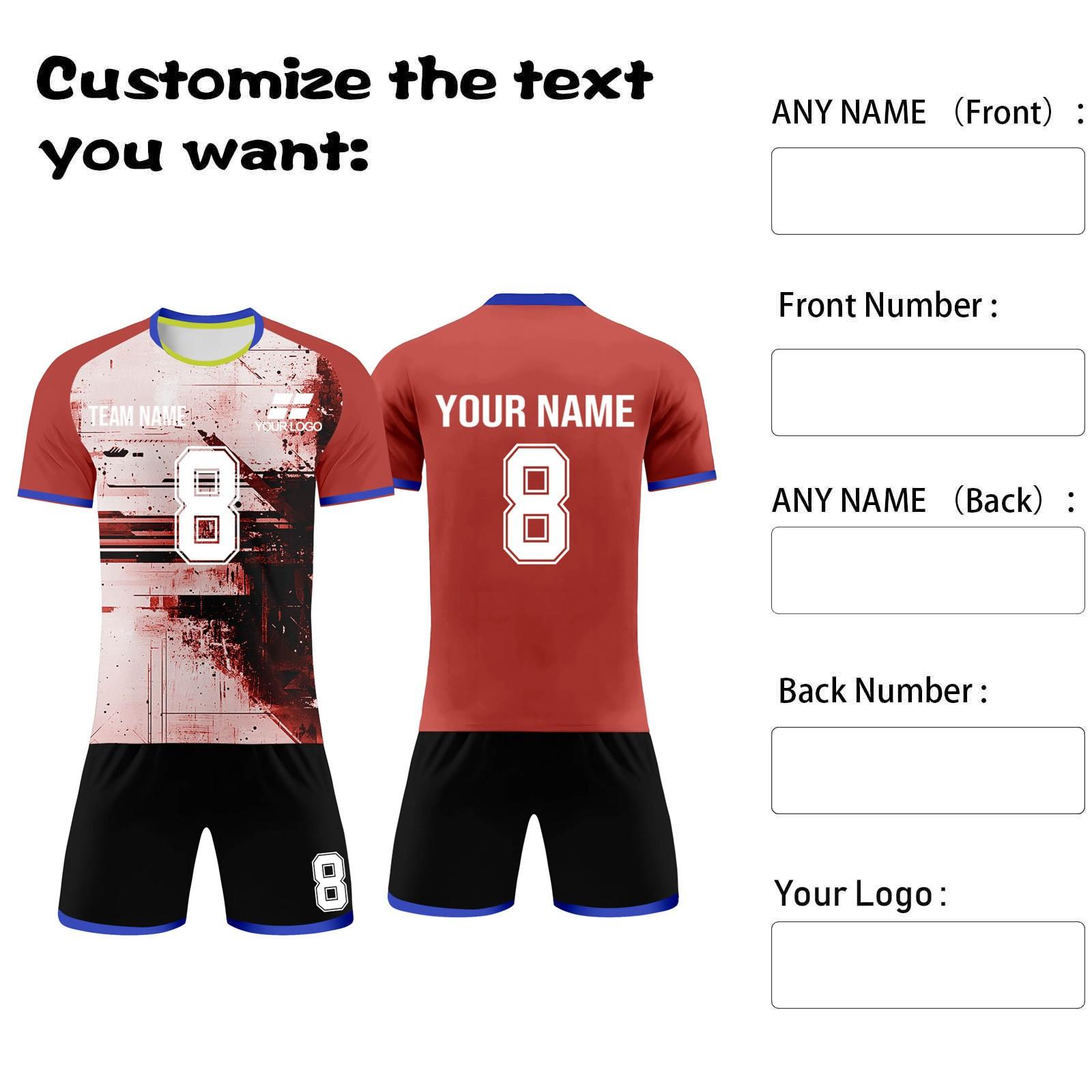 Custom Soccer Jersey Personalized Team Uniforms with and Number Quick Dry Athletic Kit for Men and Youth for Training and Match Use 28
Custom Soccer Jersey Personalized Team Uniforms with and Number Quick Dry Athletic Kit for Men and Youth for Training and Match Use 28