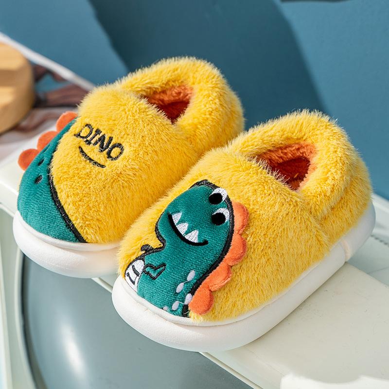 Kids Warm Cotton Shoes Dinosaur Embroidery Decoration Heel Wrap Plush Slippers Soft Sole Non-slip Boy Girl Indoor Home Winter 22-23 жовтий
Kids Warm Cotton Shoes Dinosaur Embroidery Decoration Heel Wrap Plush Slippers Soft Sole Non-slip Boy Girl Indoor Home Winter 22-23 жовтий