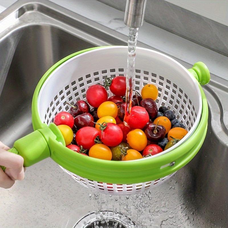 Vegetable Fruit Cleaning Rotating Drainage Basket Dehydration Water Throwing Creative Household Kitchen Portable Drain Baskets A
Vegetable Fruit Cleaning Rotating Drainage Basket Dehydration Water Throwing Creative Household Kitchen Portable Drain Baskets A