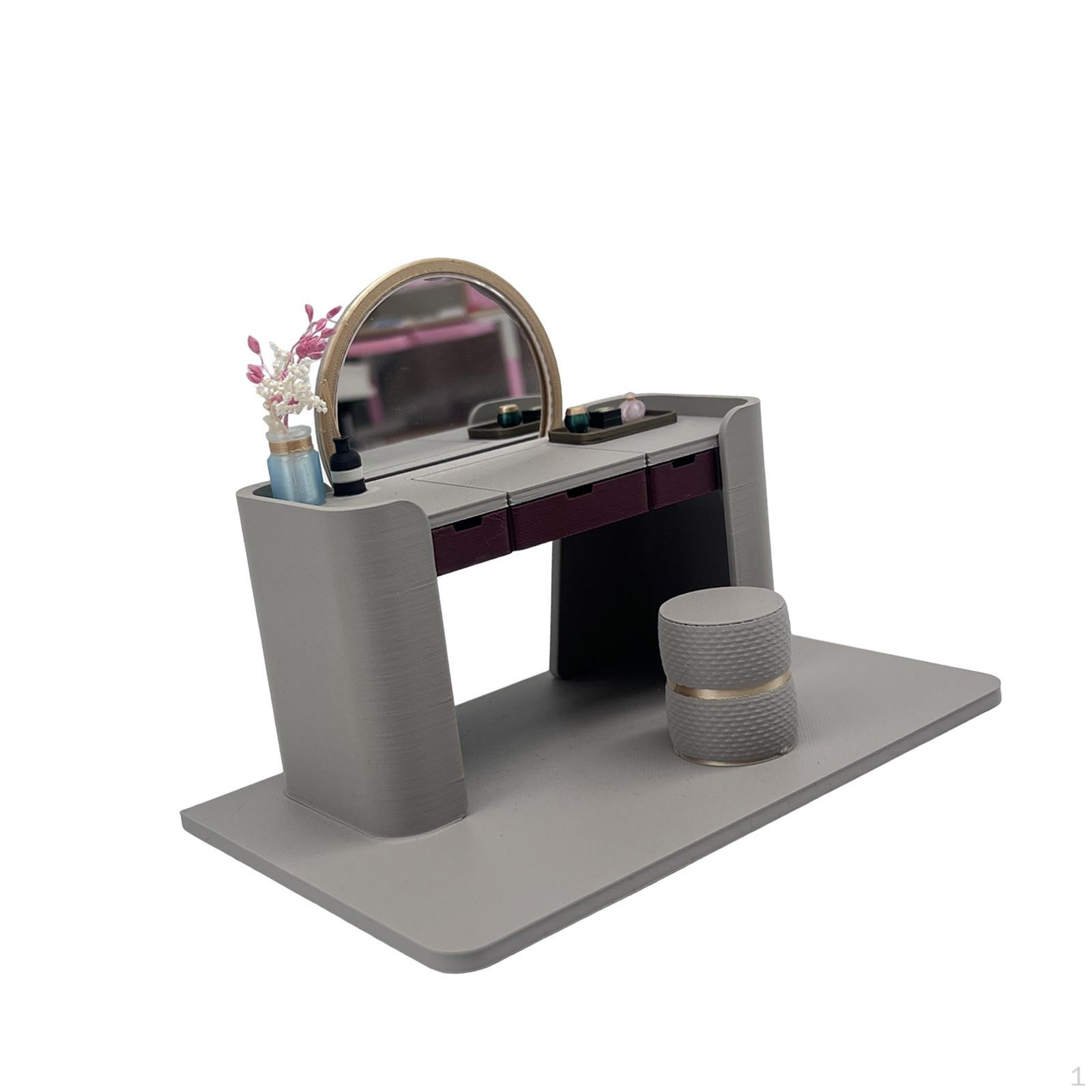 Модель мініатюрного туалетного столика для лялькового будиночка, Міні-макіяжний столик з дзеркалом, Крихітний, Міні-будинок
Модель мініатюрного туалетного столика для лялькового будиночка, Міні-макіяжний столик з дзеркалом, Крихітний, Міні-будинок