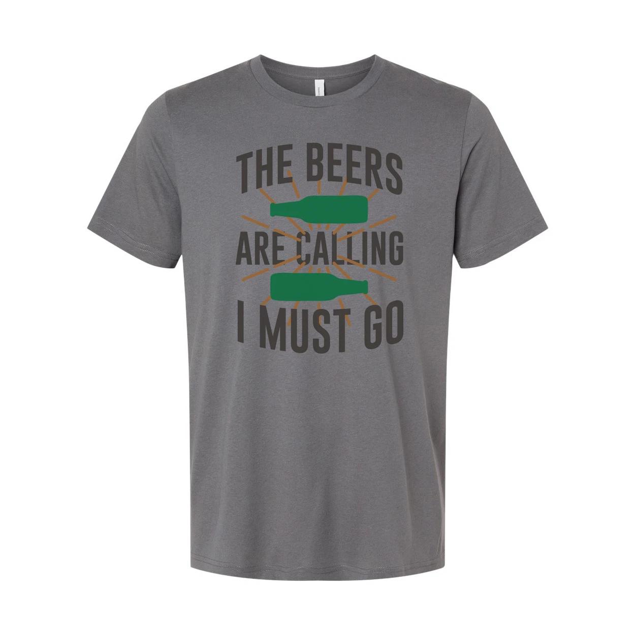 Unisex Beer Graphic Tee Shirt Featuring The Beers Are Calling I Must Go Quote Fo M
Unisex Beer Graphic Tee Shirt Featuring The Beers Are Calling I Must Go Quote Fo M