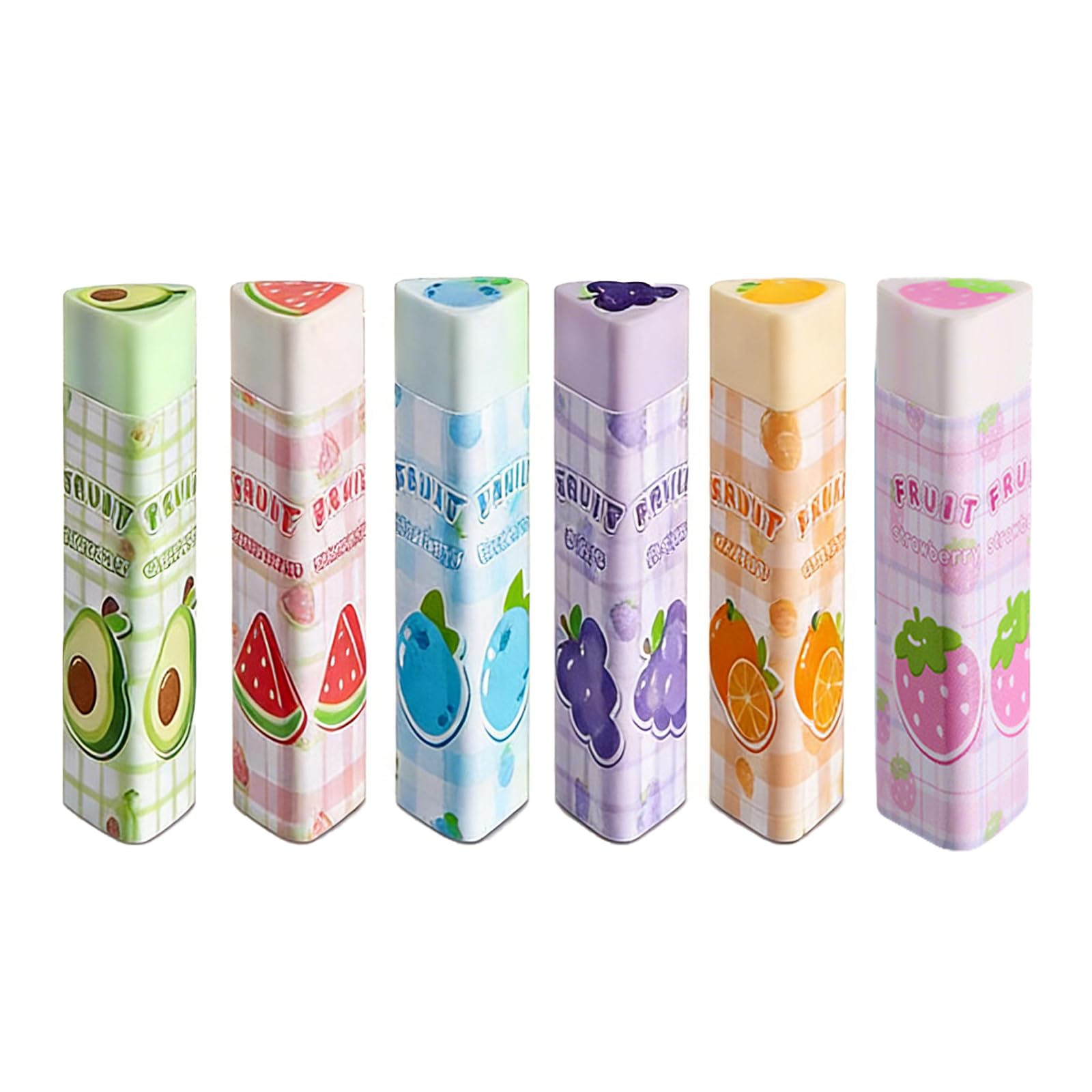 QENLKIX Fruit Sandwich Square Flexible and for Children and Elementary School Stationery and Learning Supplies Eraser, Shape, 6-Piece Set, Design,
QENLKIX Fruit Sandwich Square Flexible and for Children and Elementary School Stationery and Learning Supplies Eraser, Shape, 6-Piece Set, Design,