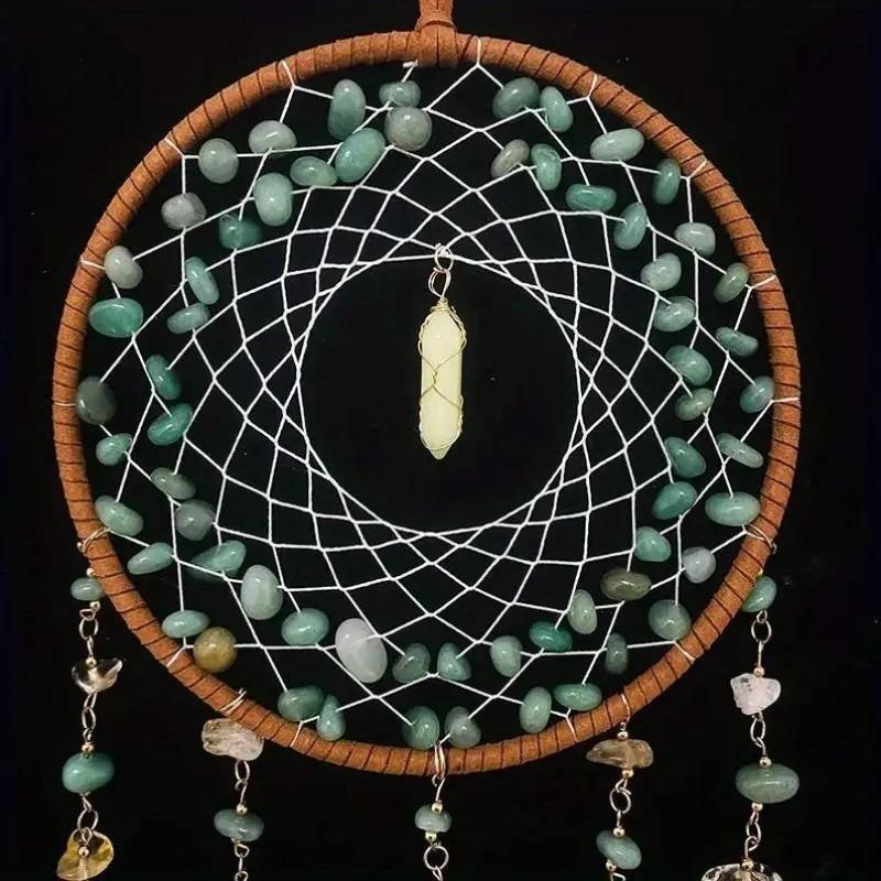 Natural Green Gemstone 1pc Dream Catcher - Wind Chimes, Sun Catchers, Home Decor, Decorative Pendant
Natural Green Gemstone 1pc Dream Catcher - Wind Chimes, Sun Catchers, Home Decor, Decorative Pendant