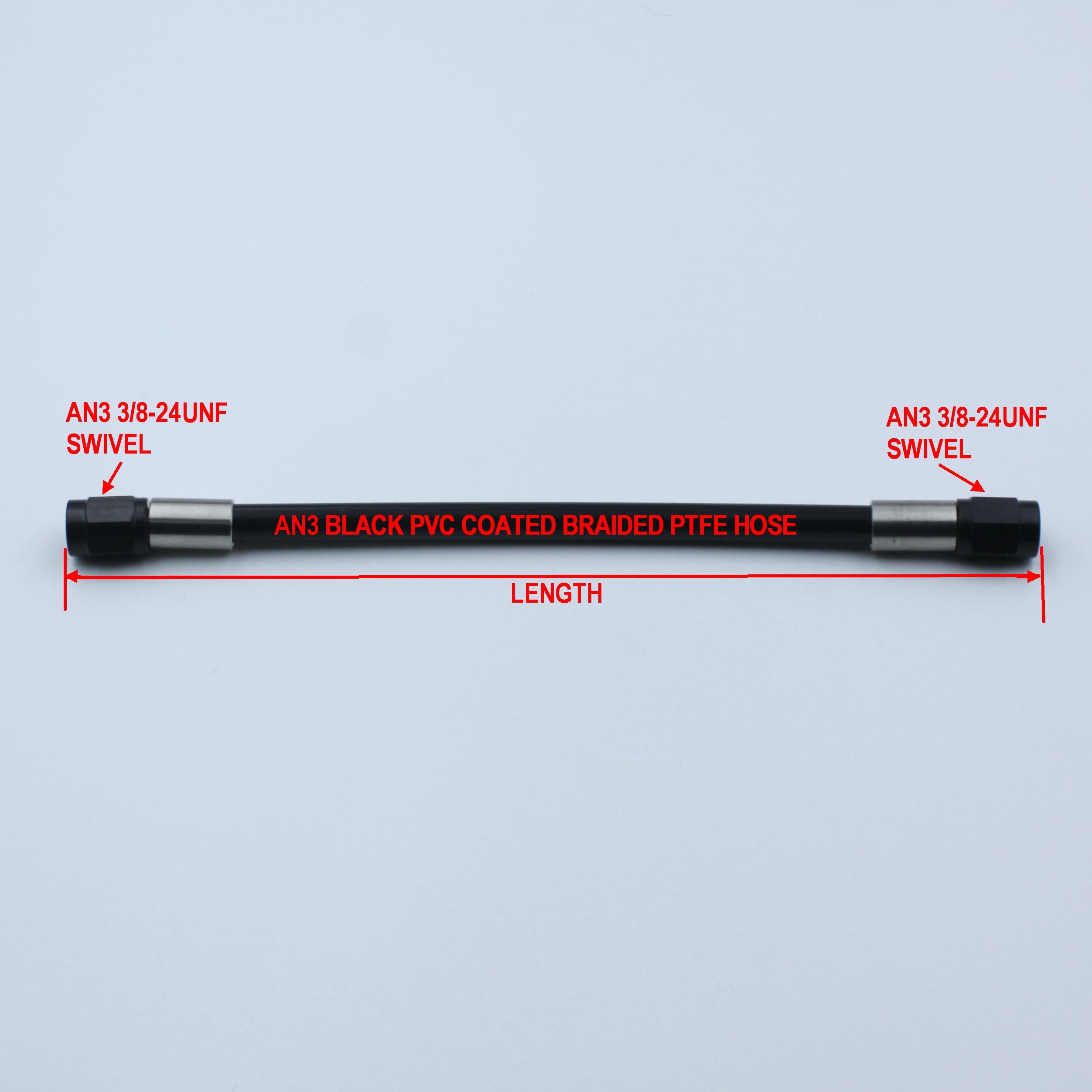 Part2 Black 3AN -3 Stainless Braided Brake Line Clutch Flexible Tube Fuel Turbo Hose Freno Tubi Universal Hydraulic -03 Hose Black PVC Coated
Part2 Black 3AN -3 Stainless Braided Brake Line Clutch Flexible Tube Fuel Turbo Hose Freno Tubi Universal Hydraulic -03 Hose Black PVC Coated